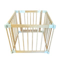 Baby Playpen Adjustable Multi-Shape Wooden Play Yard - Portable Play