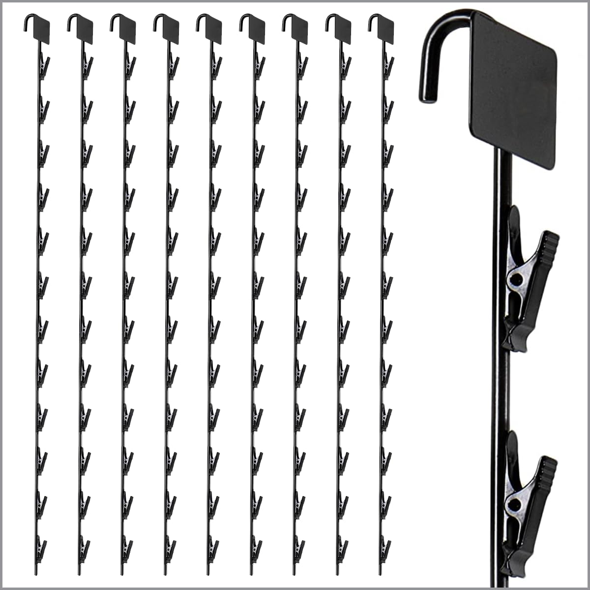 10 Pack Heavy Duty Metal Merchandising Strips for Retail Displays