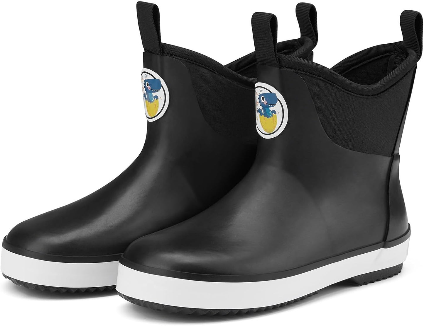 HISEA Kid's Deck Boots Waterproof Lightweight Ankle Rain Boots