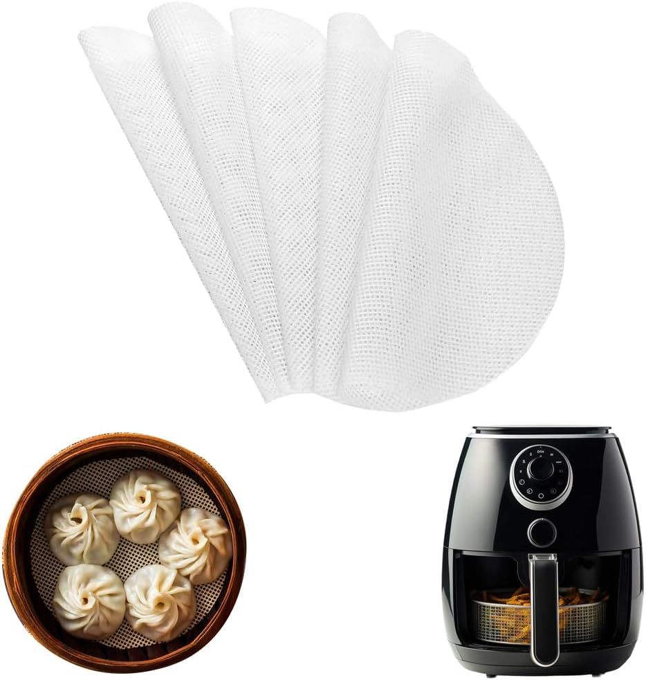Longfite 8'' Air Fryer Silicone Liners: Non-Stick & Reusable