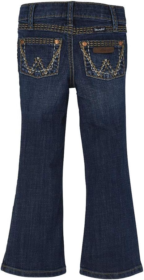 Wrangler Girls Dark Wash Boot Cut Jeans for Stylish Comfort