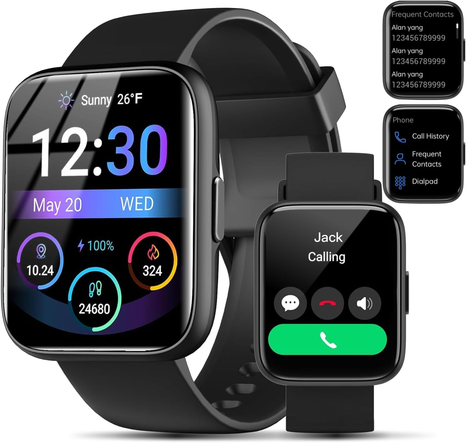 JeeJTek Smartwatch - Calls, AI Assistant, Fitness Tracker