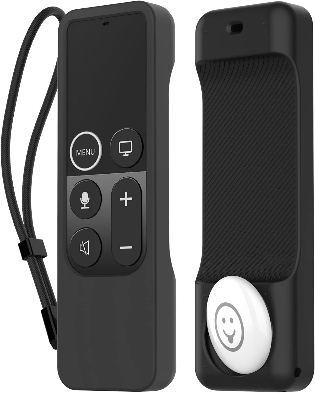 Anti-Slip Silicone Apple TV Remote Case with AirTag Holder by AhaStyle