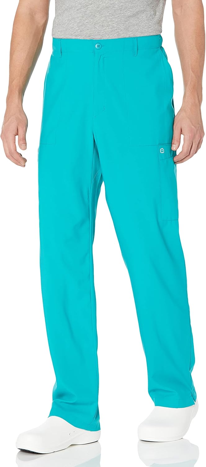 WonderWink Mens Flat Front Cargo Pant for Comfort and Style