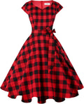 Kingfancy Women Vintage 1950s Swing Dress - Retro Cocktail Style XL(US