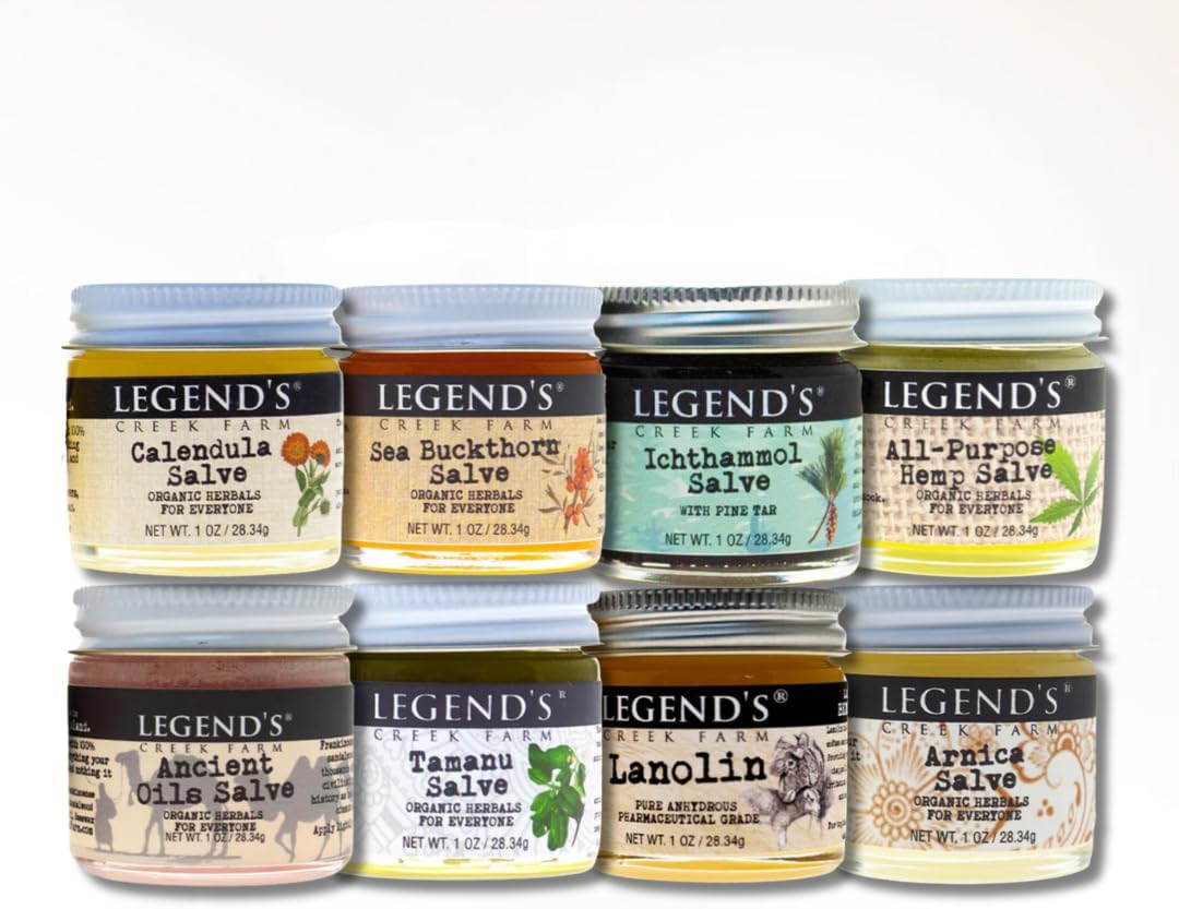 Herbal Salve Bundle Pack - 8 Jars of Healing Ointment