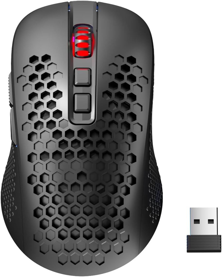 Redragon Ultralight Wireless Gaming Mouse: 7200DPI, RGB, Long Battery