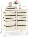 12 Drawer Rolling Storage Cart Organizer - Large Capacity Craft Cart