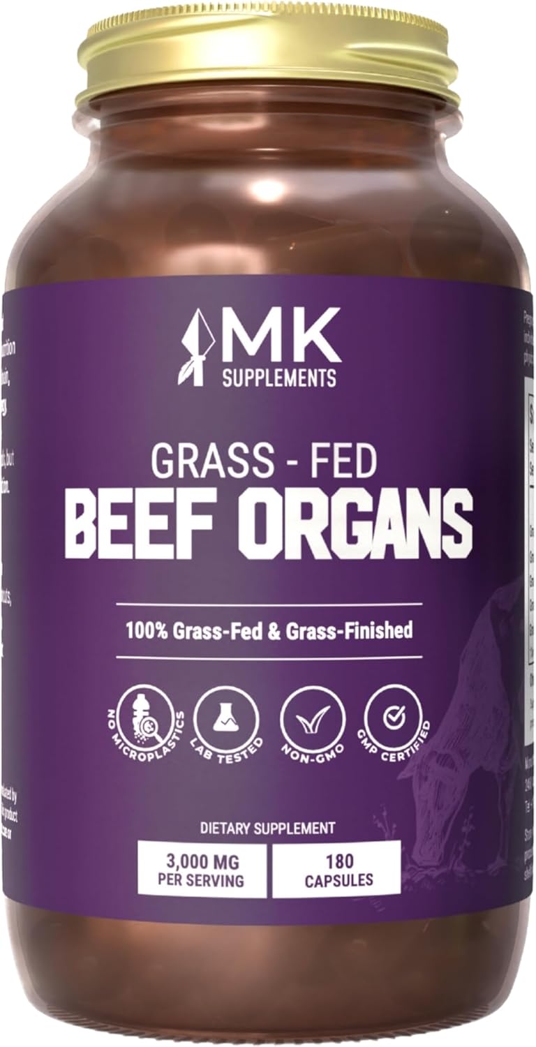 Grass-Fed Beef Organs 3000 mg Multivitamin for Optimal Health