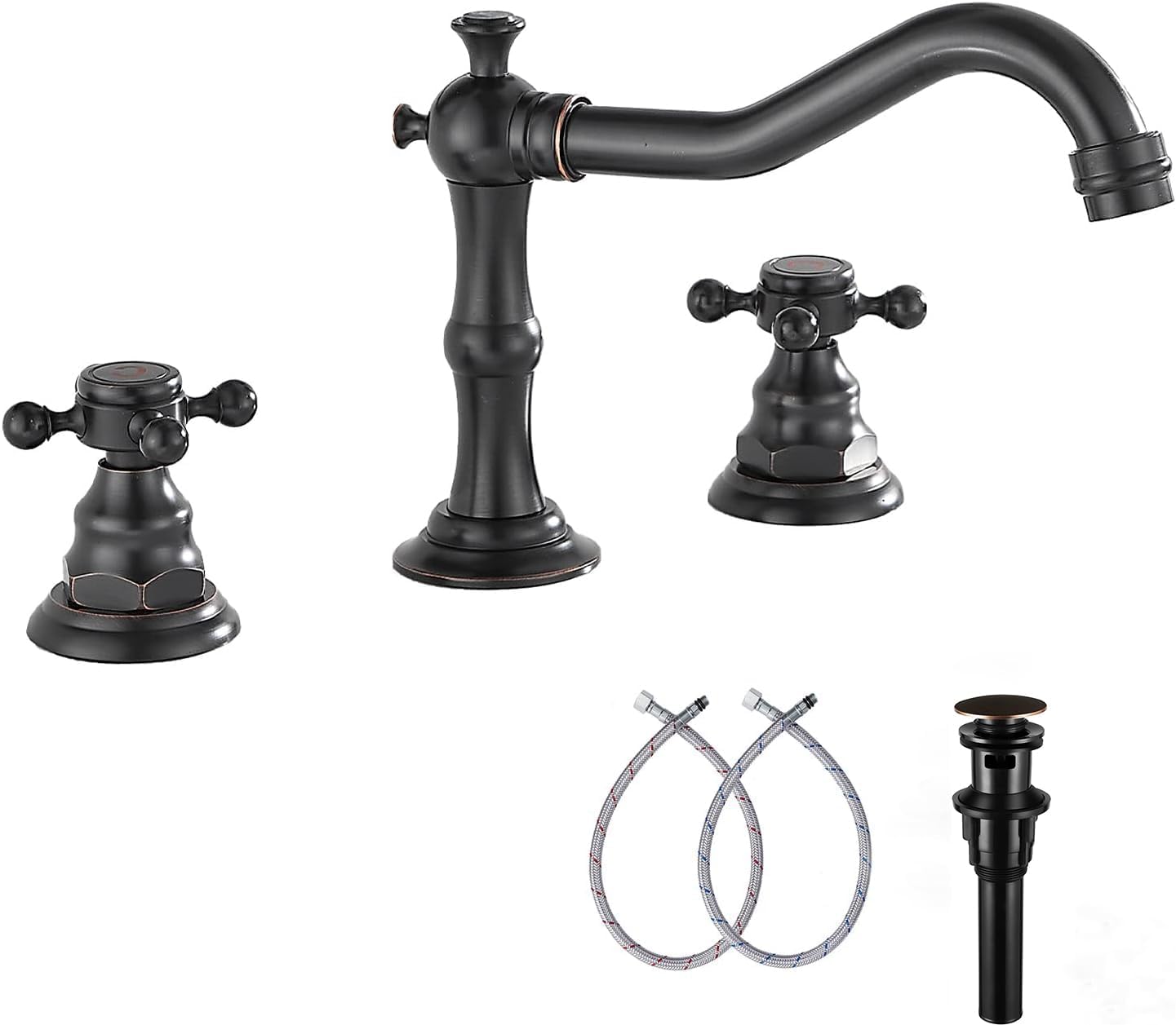 GGStudy Two Handles Three Holes Faucet for Your Bathroom