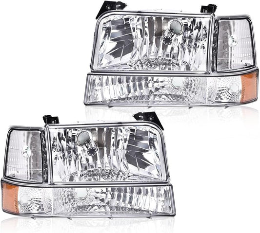 G-PLUS Headlights Assembly for 1992-1996 Ford F150 F250 F350