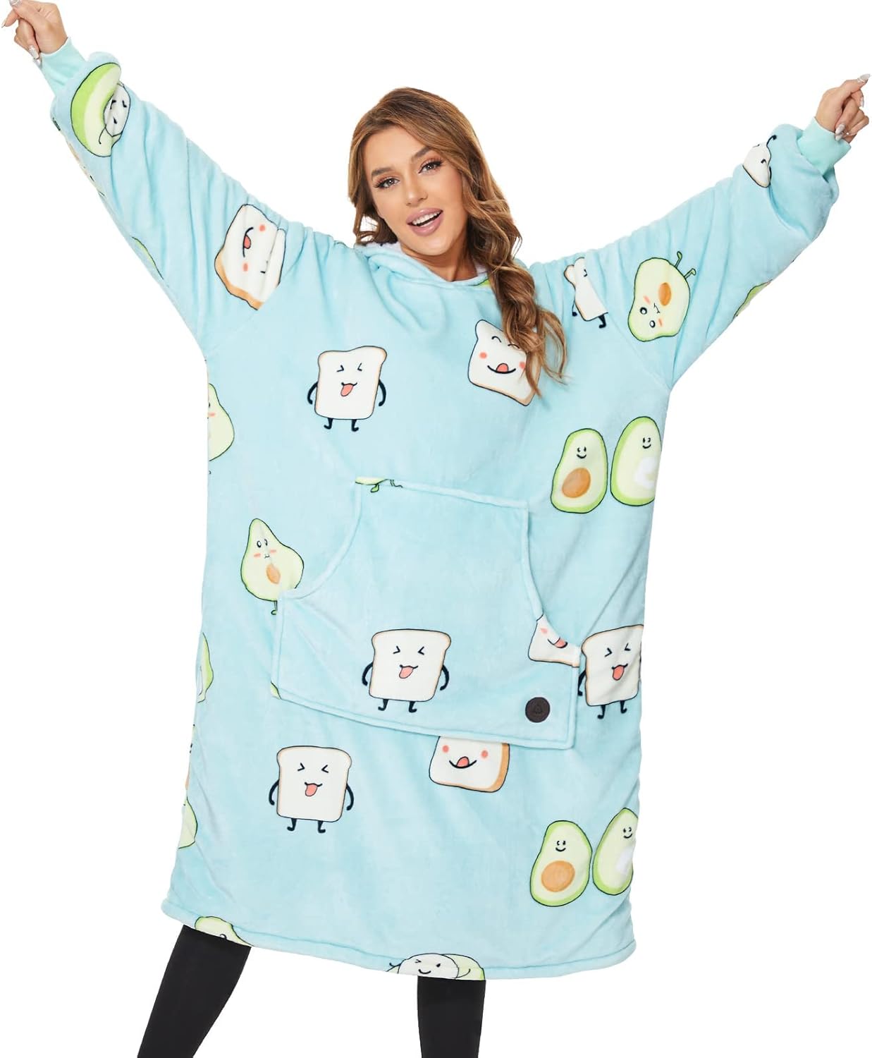 THREE POODLE Wearable Blanket Hoodie for Ultimate Comfort