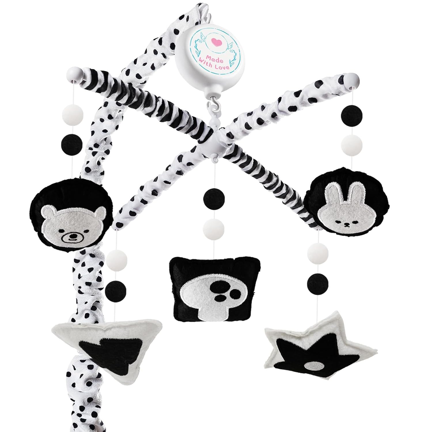Montessori Crib Mobile for Visual Development and Soothing Lullabies