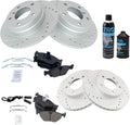 TRQ Front and Rear Performance Brake Pad & Rotor Kit - Ceramic Kits