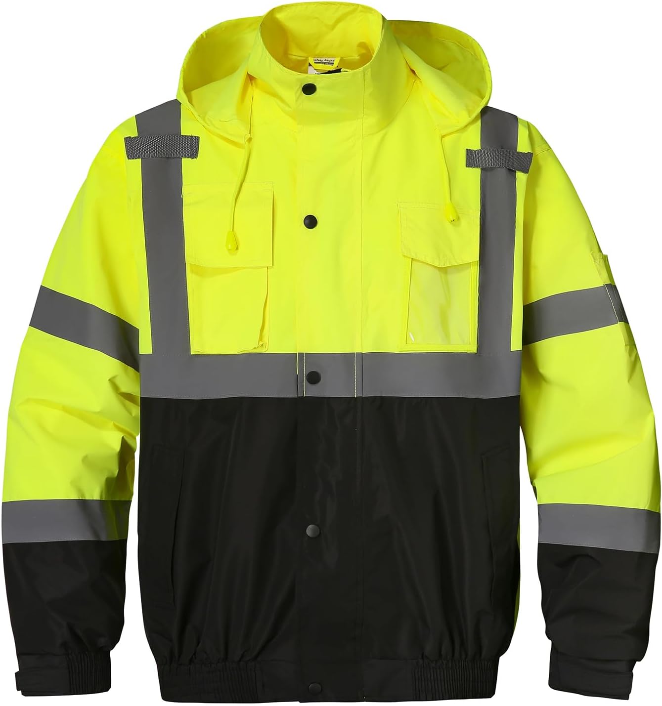 SKSAFETY Safety Softshell Jacket for Men - High Visibility Rain Coat