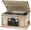 Quincy 6-in-1 Record Player in Farmhouse Oatmeal - Multimedia Center