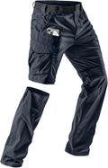 CQR Men's Convertible Cargo Tactical Pants - Lightweight Stretch
