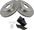 TRQ Front Brake Pad & Rotor Kit - Direct Fit Ceramic Replacement
