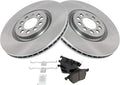 TRQ Front Brake Pad & Rotor Kit Compatible with 2000-2006 Audi TT