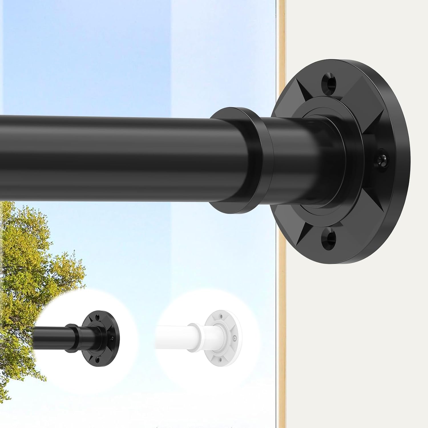 Extra Long Tension Curtain Rod for Outdoor and Indoor Use