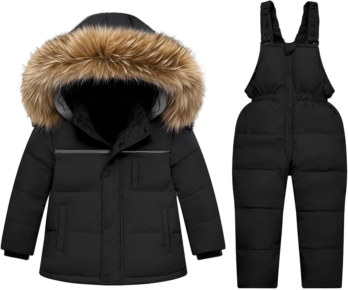 Toddler Snow Suit Winter Coat and Snow Pants Set for Kids