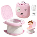Cat Design Portable Travel Potty for Toddler - Quick Setup and Compact