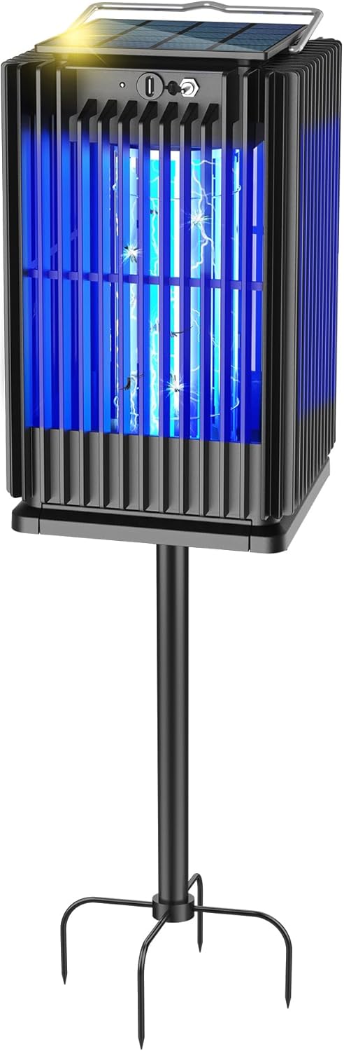 Solar Bug Zapper Outdoor Waterproof for Mosquito Control