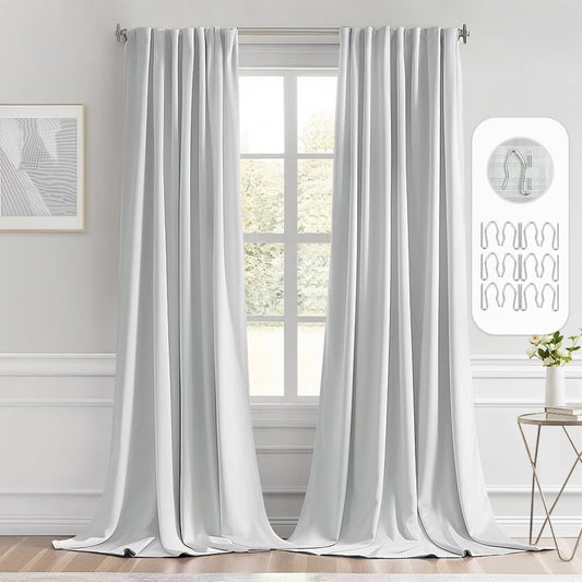 MIULEE Back Tab Light Blocking Curtains for Elegant Living Spaces