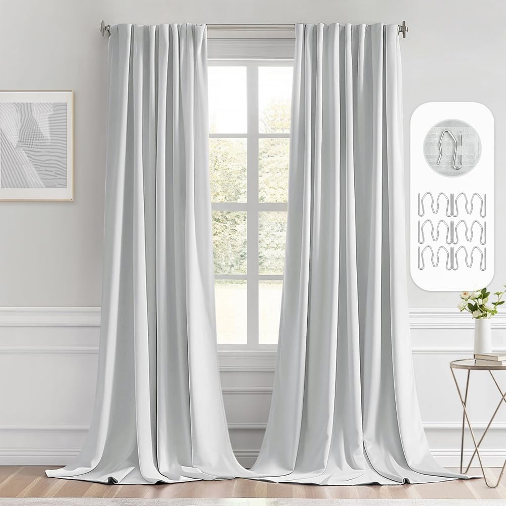 MIULEE Back Tab Light Blocking Curtains for Elegant Home Decor