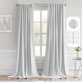 MIULEE Back Tab Light Blocking Curtains 102 in Long - Thermal Blackout