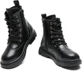 Boys Girls Waterproof Glitter Mid Calf Combat Boots - Easy On/Off will