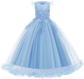 Flower Girls Maxi Dress Bridesmaid Pageant Princess Gown - Pretty