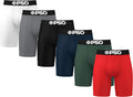 PSD Men's Basic Boxer Briefs 6-Pack - 7in Inseam Moisture-Wicking