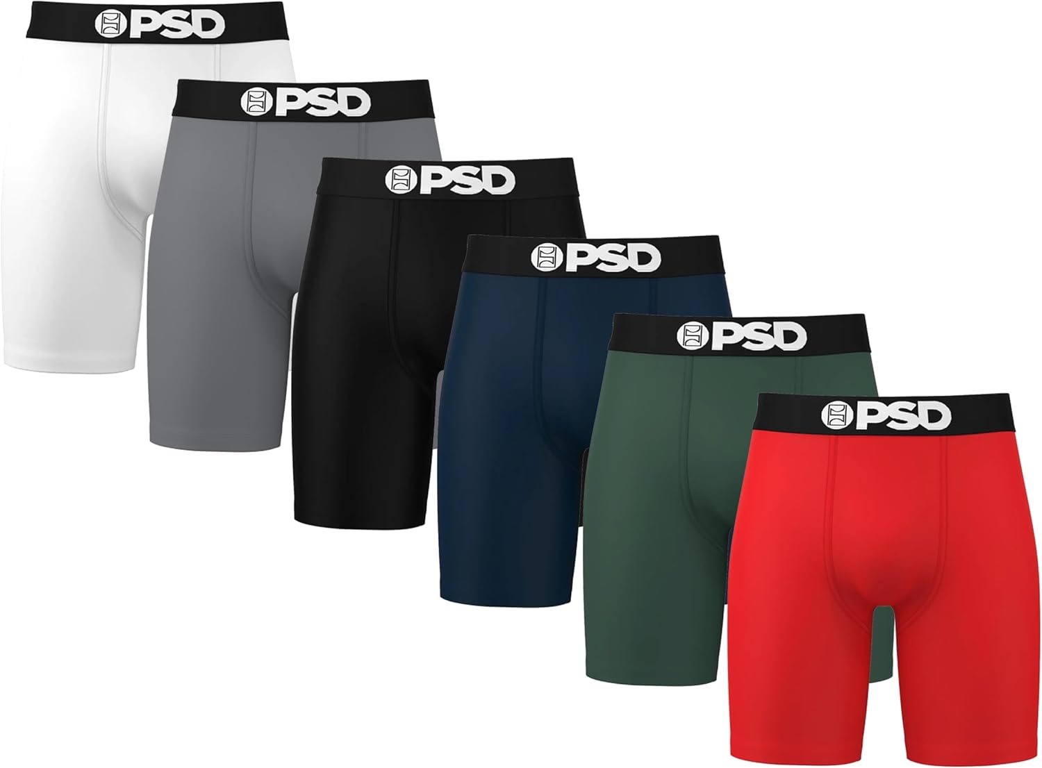 PSD Men's Basic Solid Boxer Briefs for Ultimate Comfort