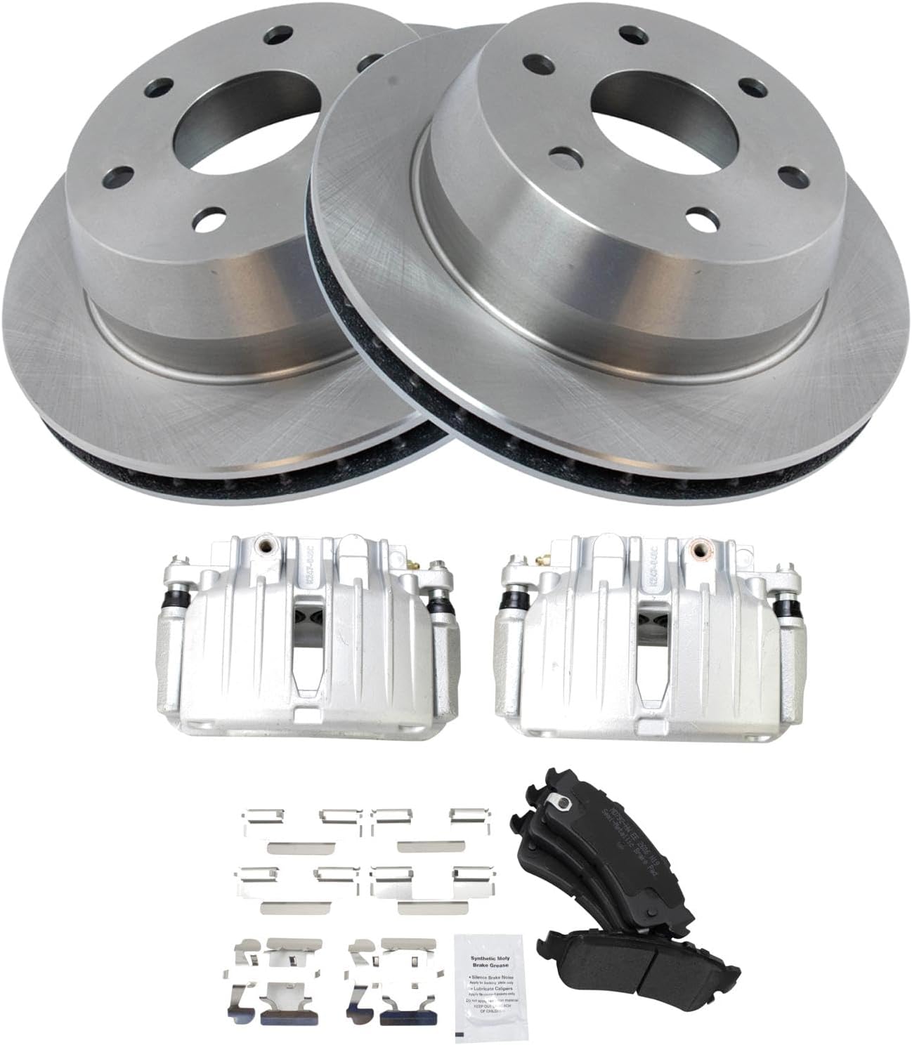 TRQ Rear Brake Pad & Rotor Kit for 2002-2006 Chevrolet Silverado