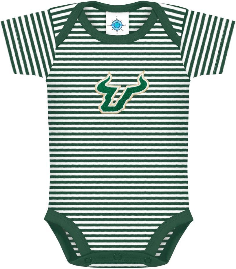 NCAA Infant Striped Bodysuit with Embroidered College Logo