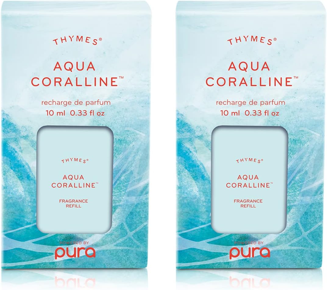 Thymes Aqua Coralline Pura Smart Home Diffuser Refills Pack of 2
