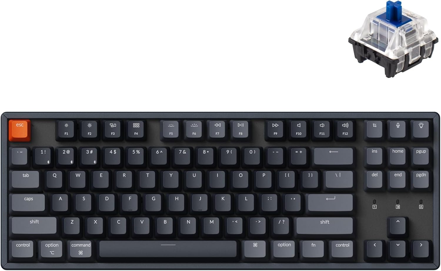 Keychron K8 Wireless Mechanical Keyboard 87 Keys RGB Backlit