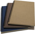 Spiral Notebook B5 Hard Kraft Cover - Durable Lined Journal Pack