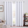 HOMEIDEAS Blackout Curtains Pure White 52 x 96 in - Room Darkening