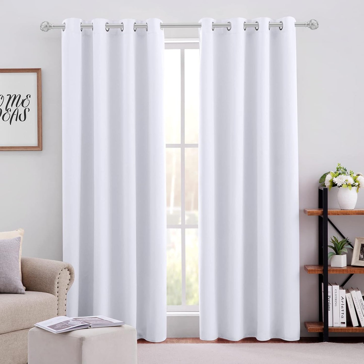HOMEIDEAS Blackout Curtains for Elegant Room Darkening Style