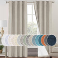 Blackout Curtains Linen 84 in Long Pair - Total Darkness & Insulation