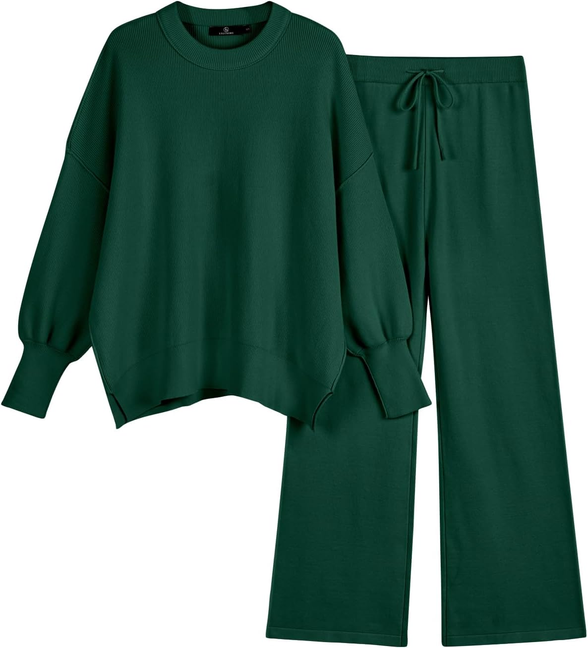 LILLUSORY Women 2 Piece Outfits: Cozy Knit Sweatsuit Set
