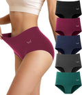 Women's Cotton High Waisted Briefs 5 Pack - Full Coverage Soft Fit
