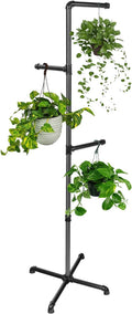 Hanging Plant Stand - Corner Black Metal Plant Hanger 61 in