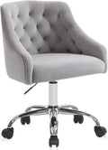 Velvet Swivel Adjustable Accent Chair for Home Office Use