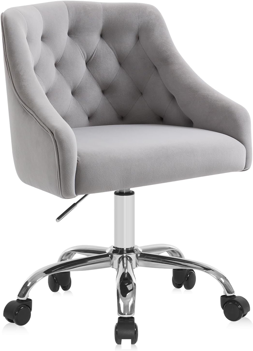 Velvet Swivel Adjustable Accent Chair for Home Office Use