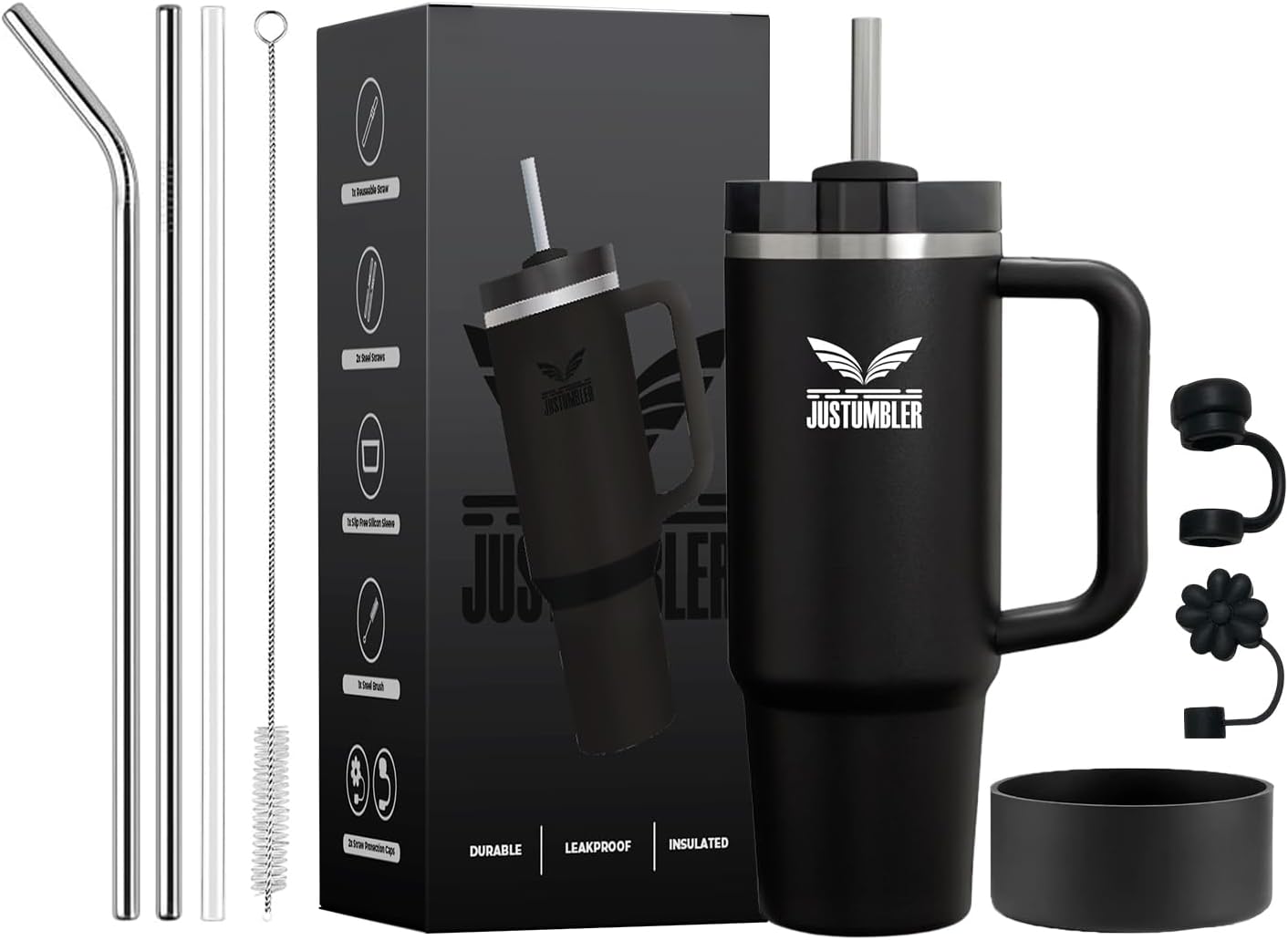 40 Oz Tumbler with Handle - Insulated, Leak Proof & Stylish