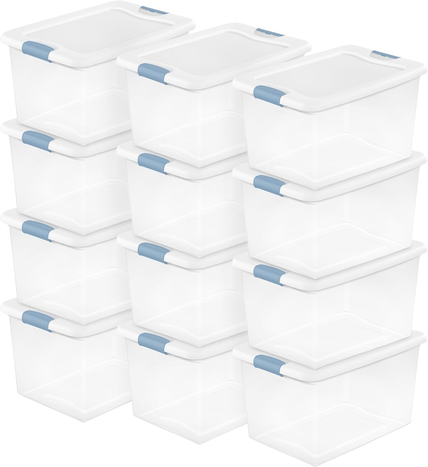 Sterilite 12 Pack Latching Box for Under Bed Storage Needs