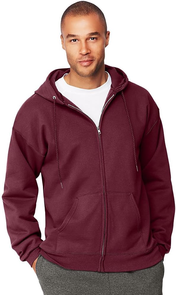 Hanes Men's Ultimate Full-Zip Hoodie for Comfort and Style